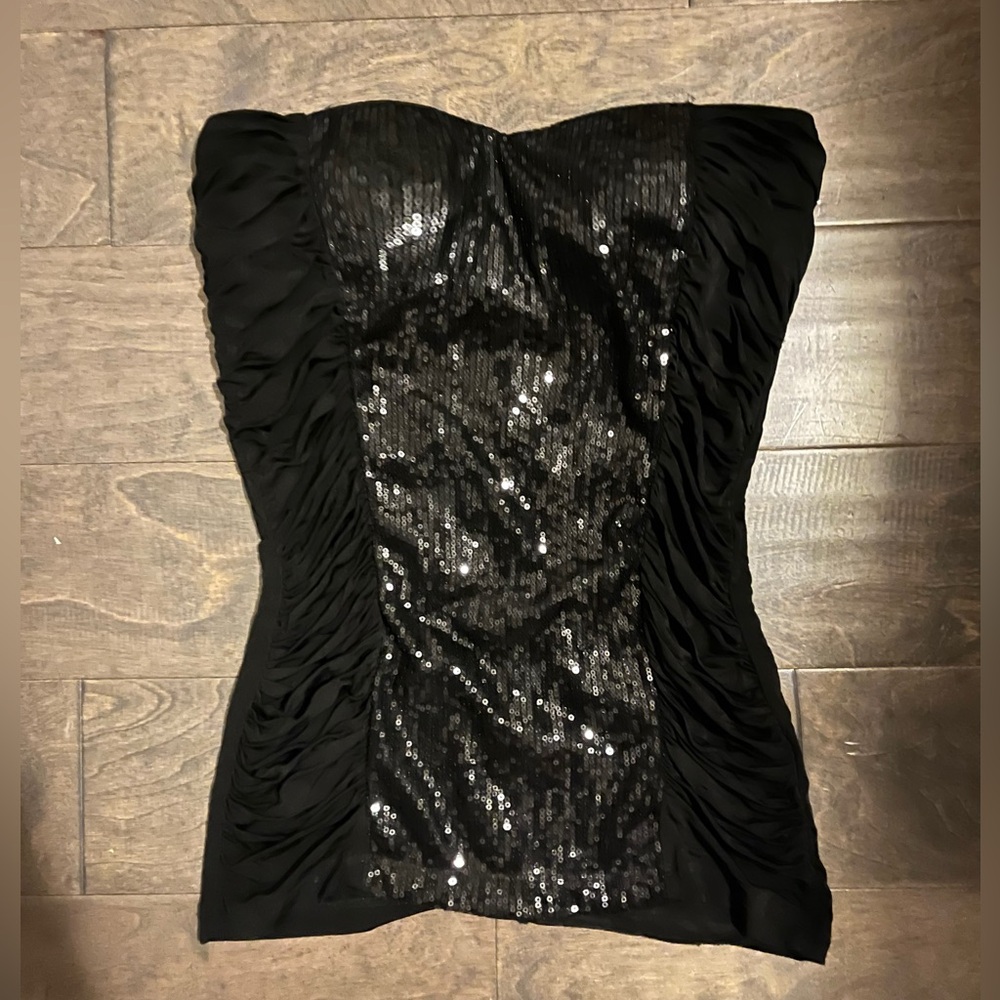 Black Strapless Top